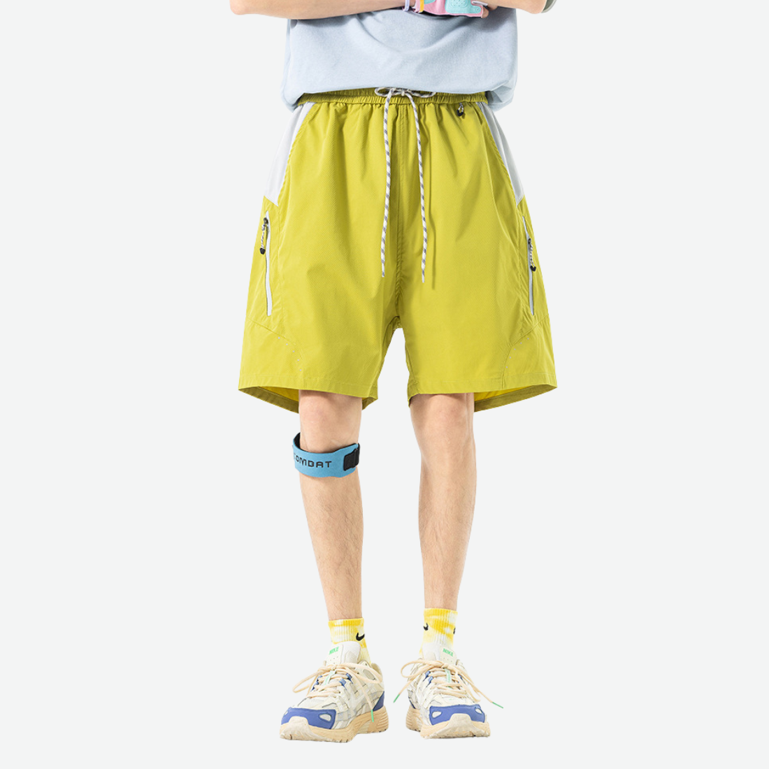 Unisex Outdoor Water-Resistant Colorblock 5" Beach Shorts
