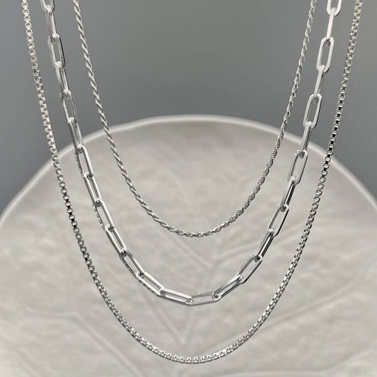 4mm Sterling Silver Paperclip Link Chain