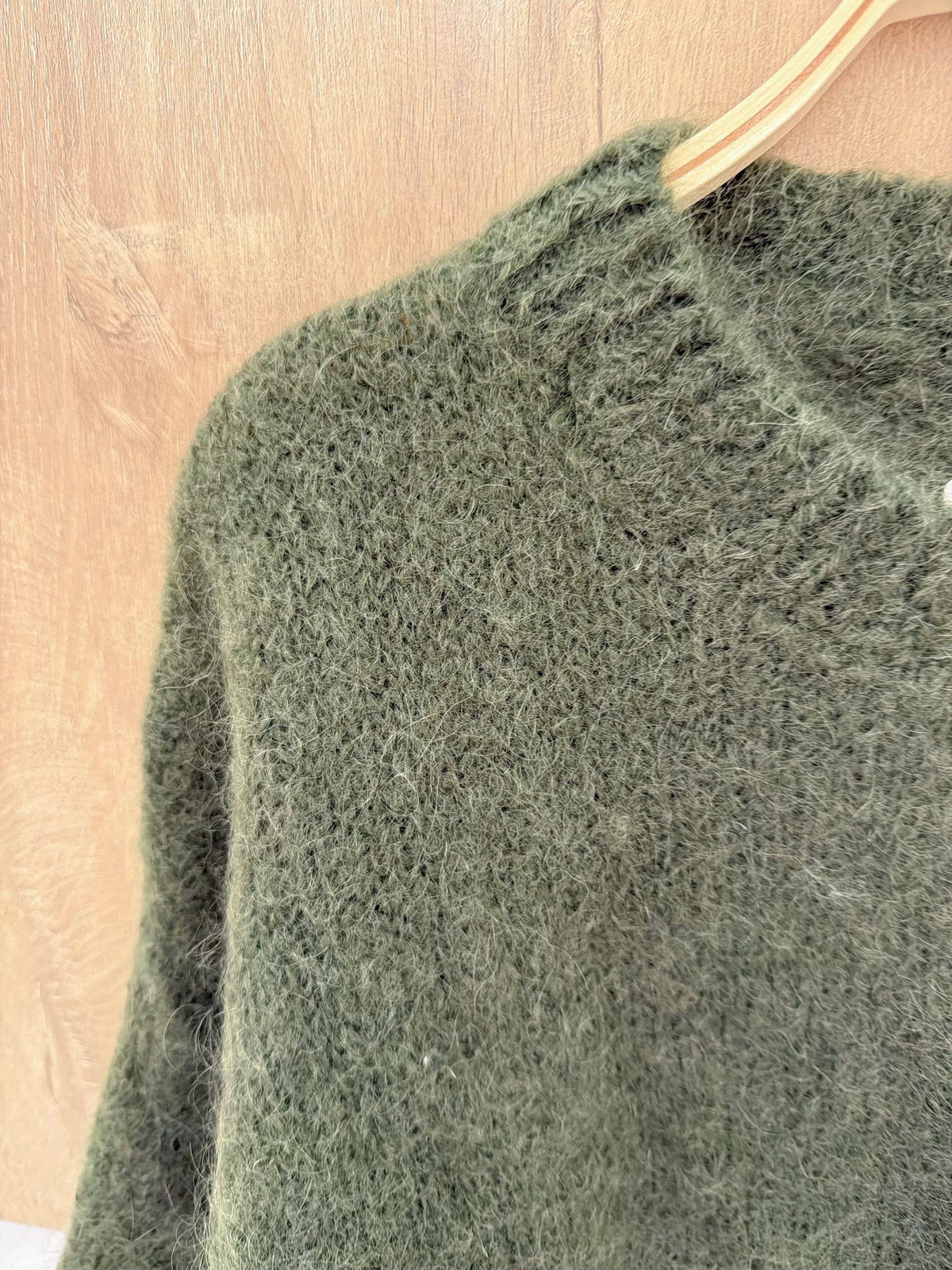 Round-neck pullover in kid mohair & wool - Made in Italy