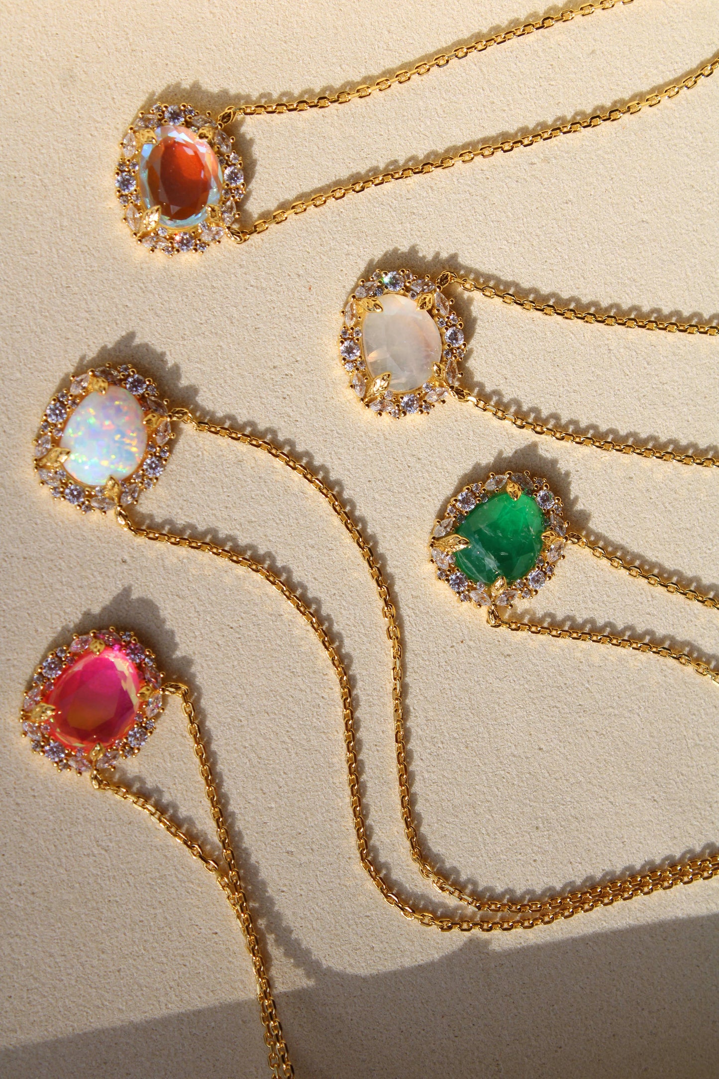 Poppy Necklace - Created Emerald