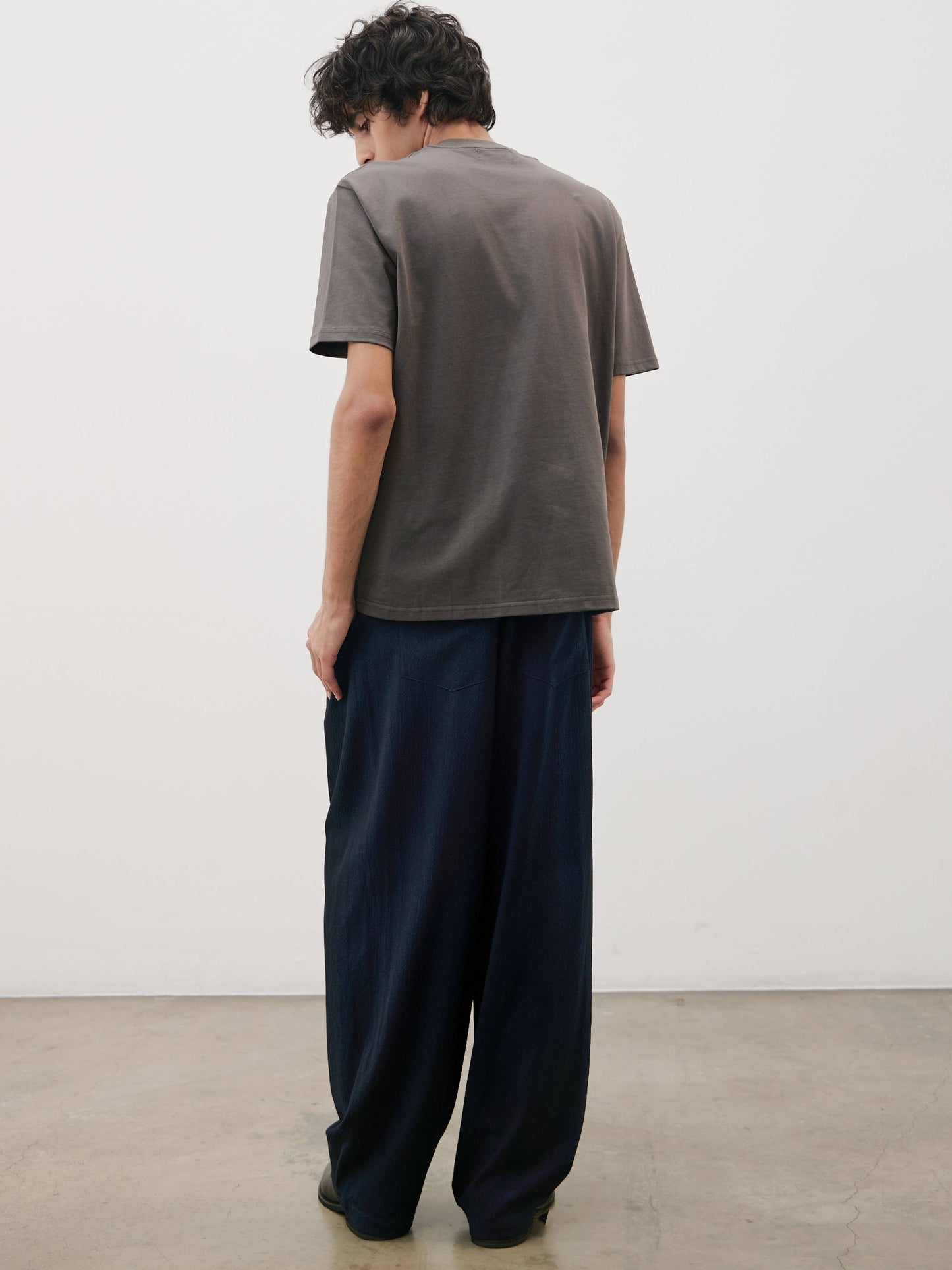 The Cyrus Pants | Seersucker Barrel Pants with Pleats