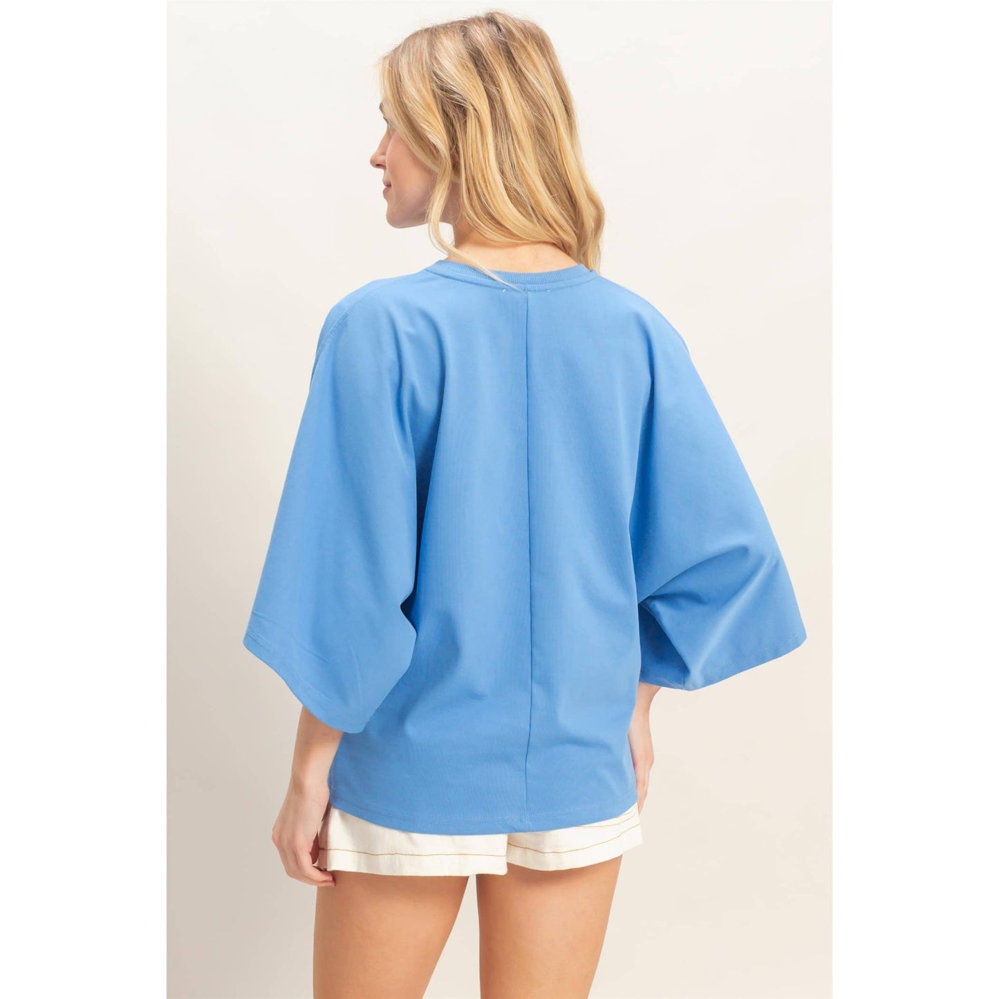 Crew Neck 3/4 Sleeve Top