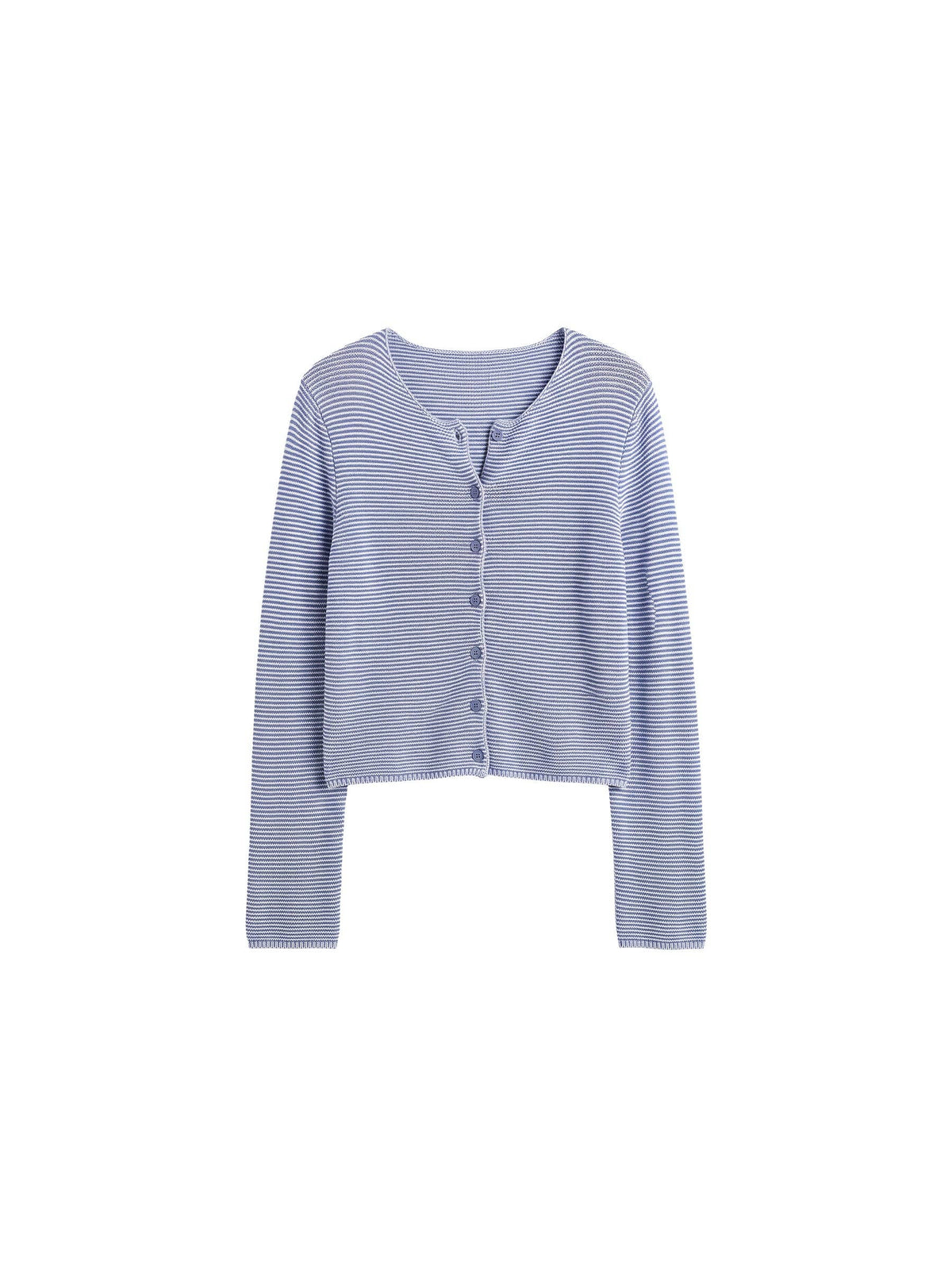 CUBIC Scoop Neck Button Knit Cardigan