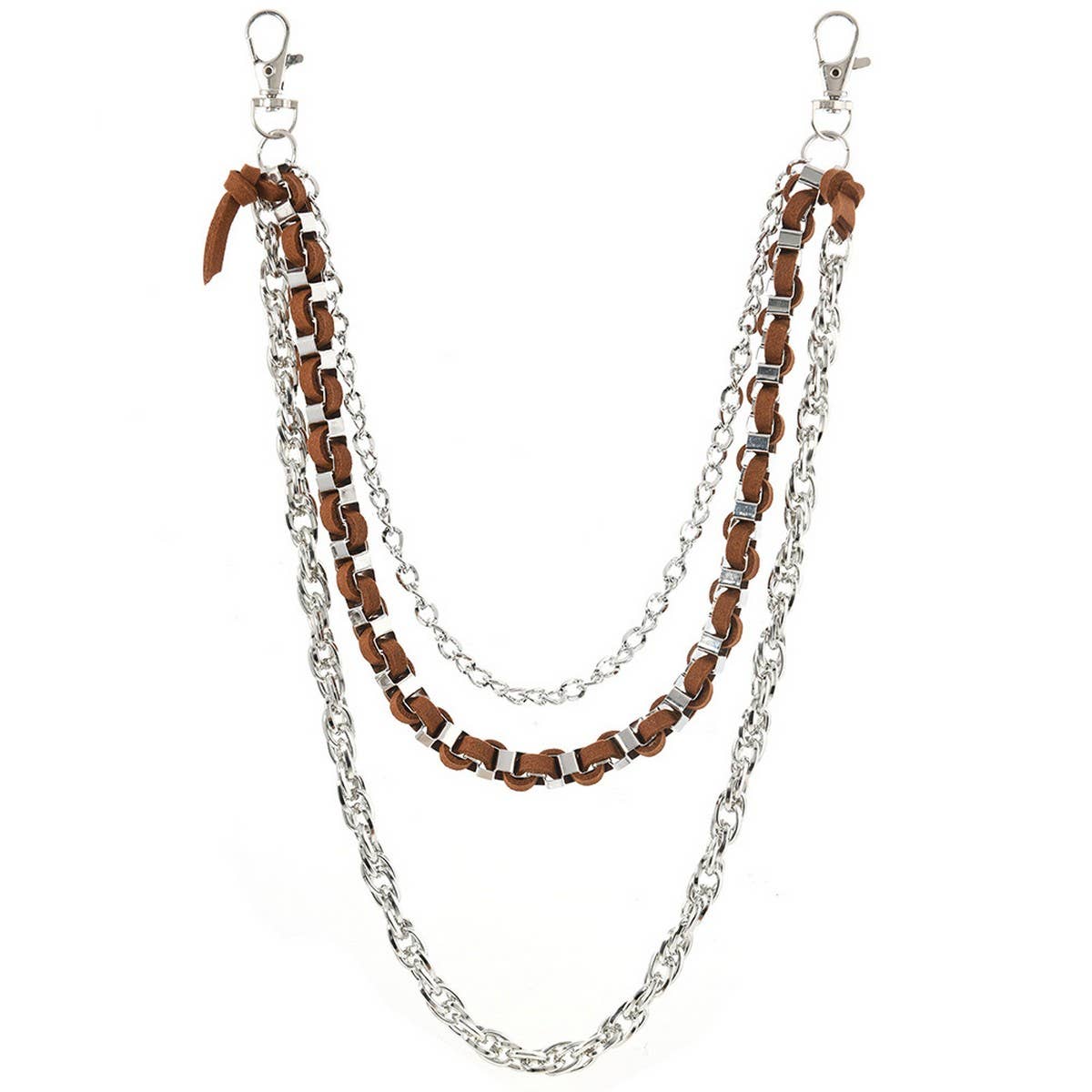 CREATIVE WOVEN THREE-LAYER TRENDY JEANS CHAIN_CWMM4829