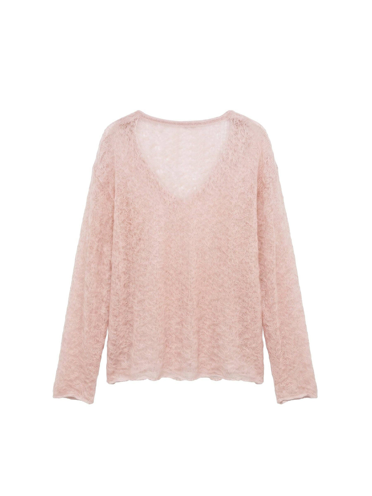 CUBIC Mohair Wool V-Neck Knit Top