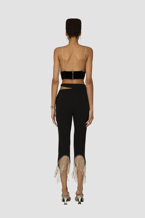 Prince Cut Out Waist Diamante Pants