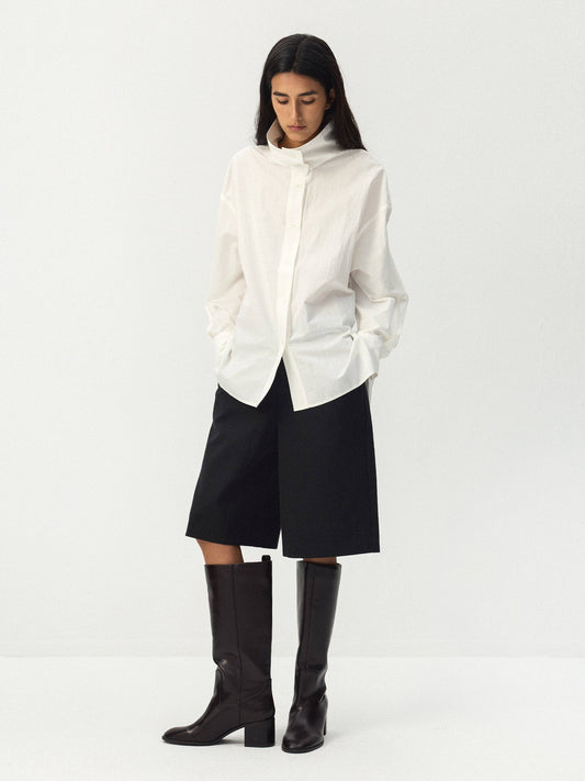 CUBIC Stand Collar Cotton Shirt