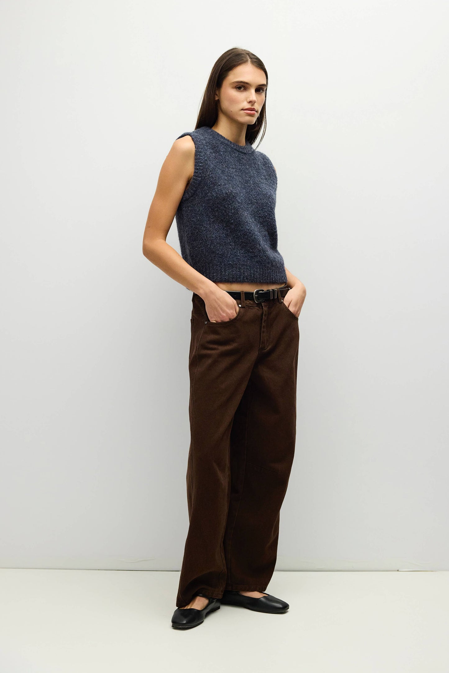 The Skyla Top | Boucle Knit Sweater Vest