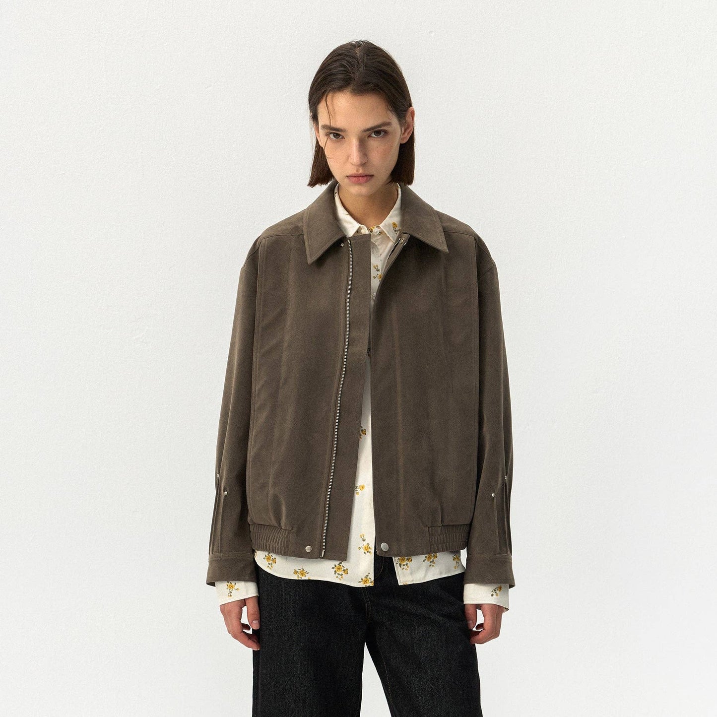 CUBIC Relaxed Zip-Up Blouson Jacket