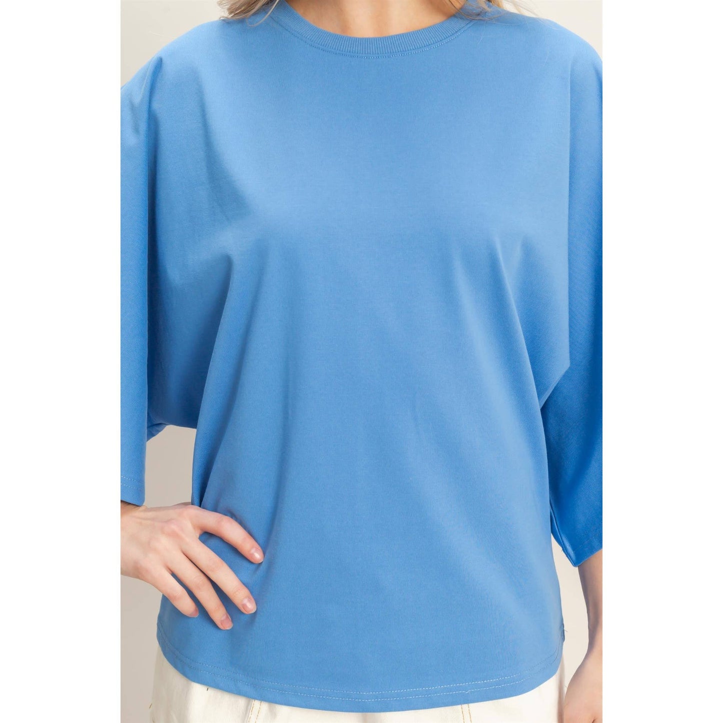 Crew Neck 3/4 Sleeve Top