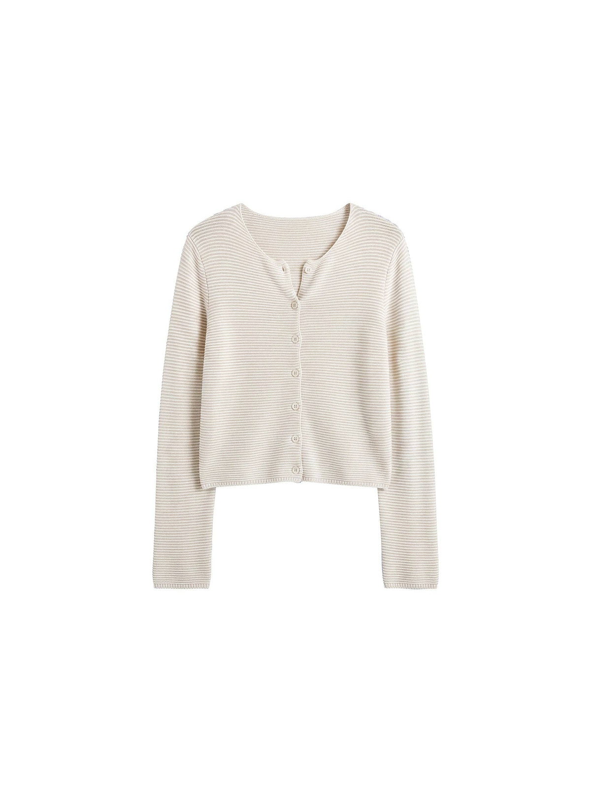CUBIC Scoop Neck Button Knit Cardigan