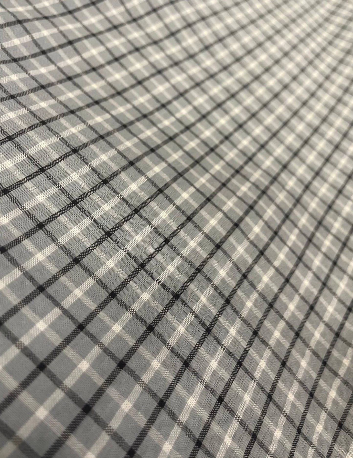 Checkered Boxy Fit Shirt (Light Blue)