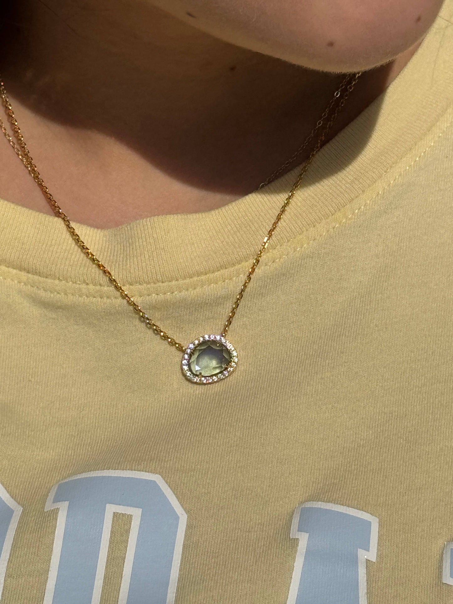 Skye Necklace - Rain Dichroic Glass