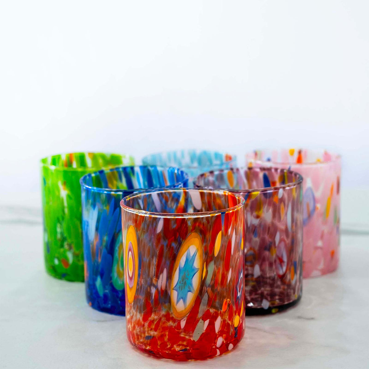 B1 Mixed glasses in Murano blown glass 300 ml