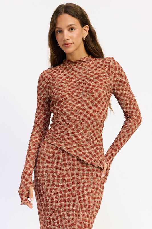 ASYMMETRICAL LONG SLEEVE TOP