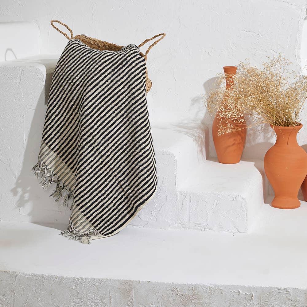Stripe Handloom Bath Turkish Towels Vintage Bohemian Look