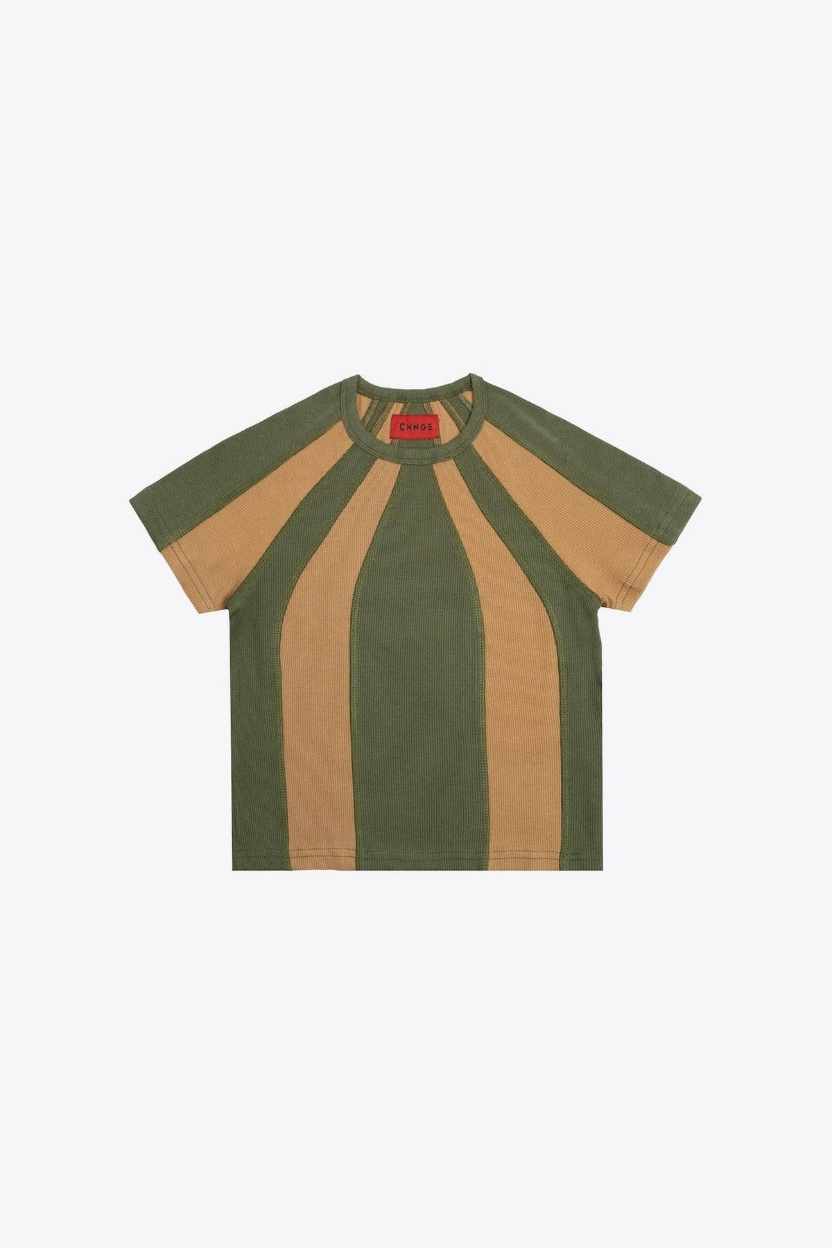Pieced Hvy Stretch Rib Raglan Mini Tee