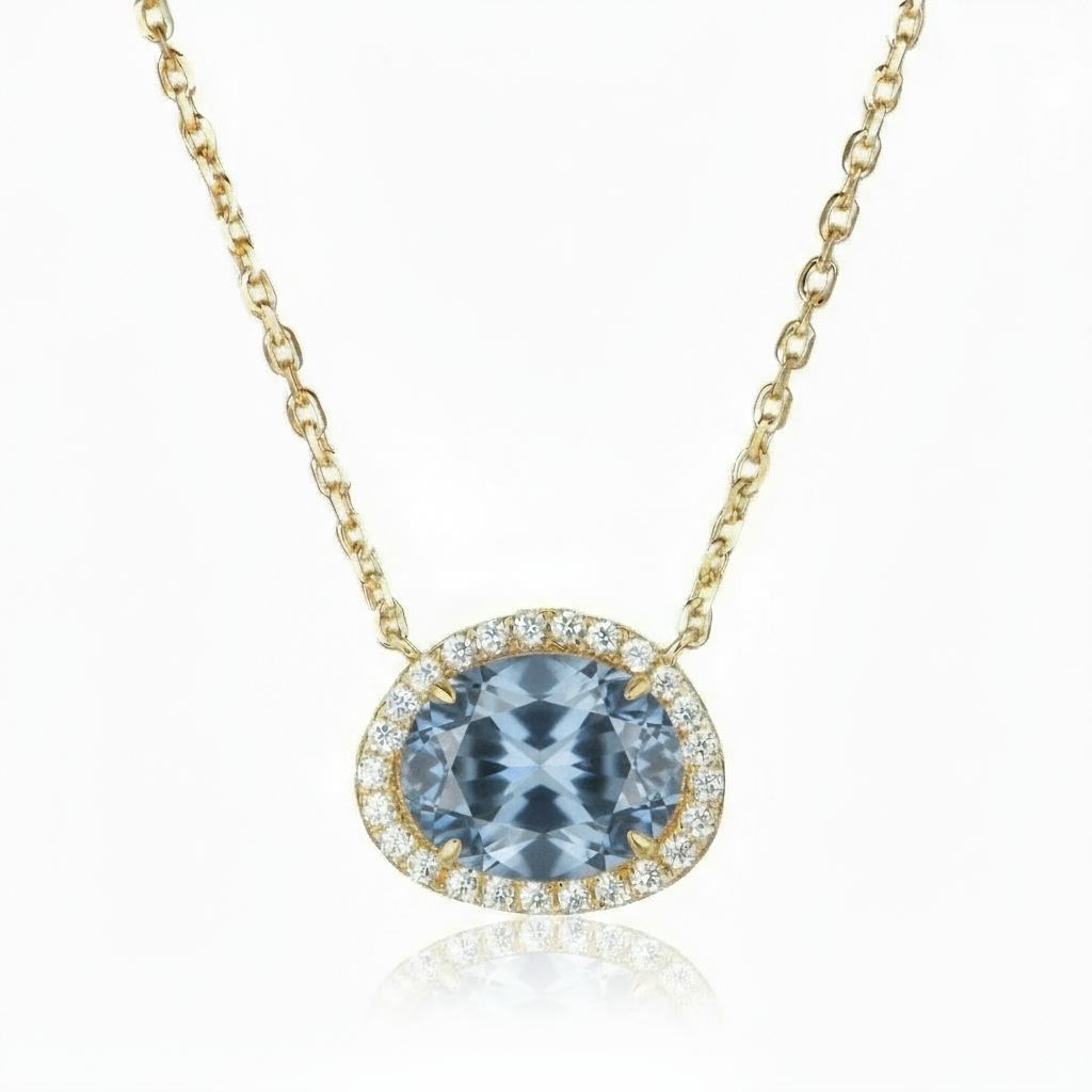 Skye Necklace - Rain Dichroic Glass
