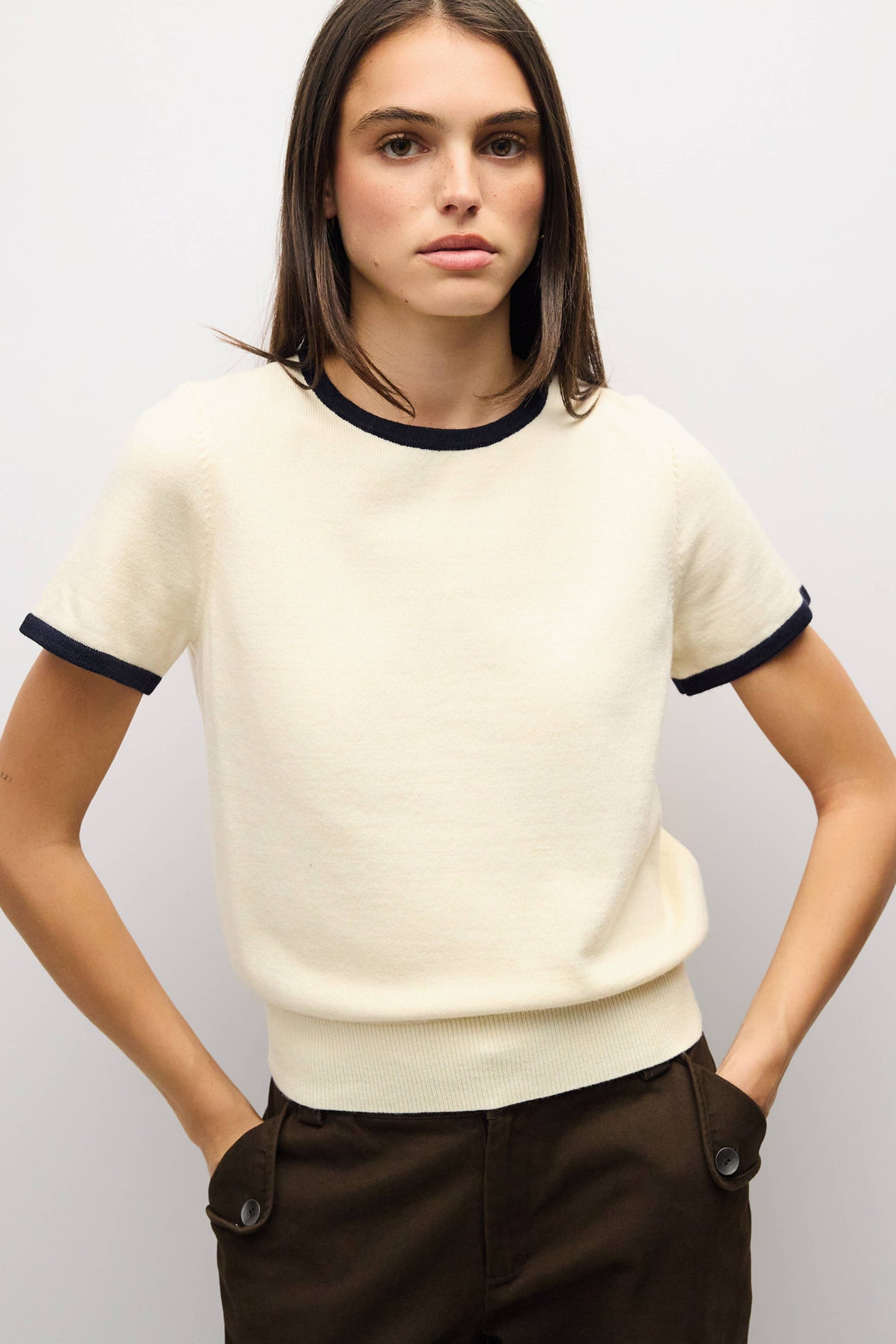 The Joey Top | Ringer Knit Top