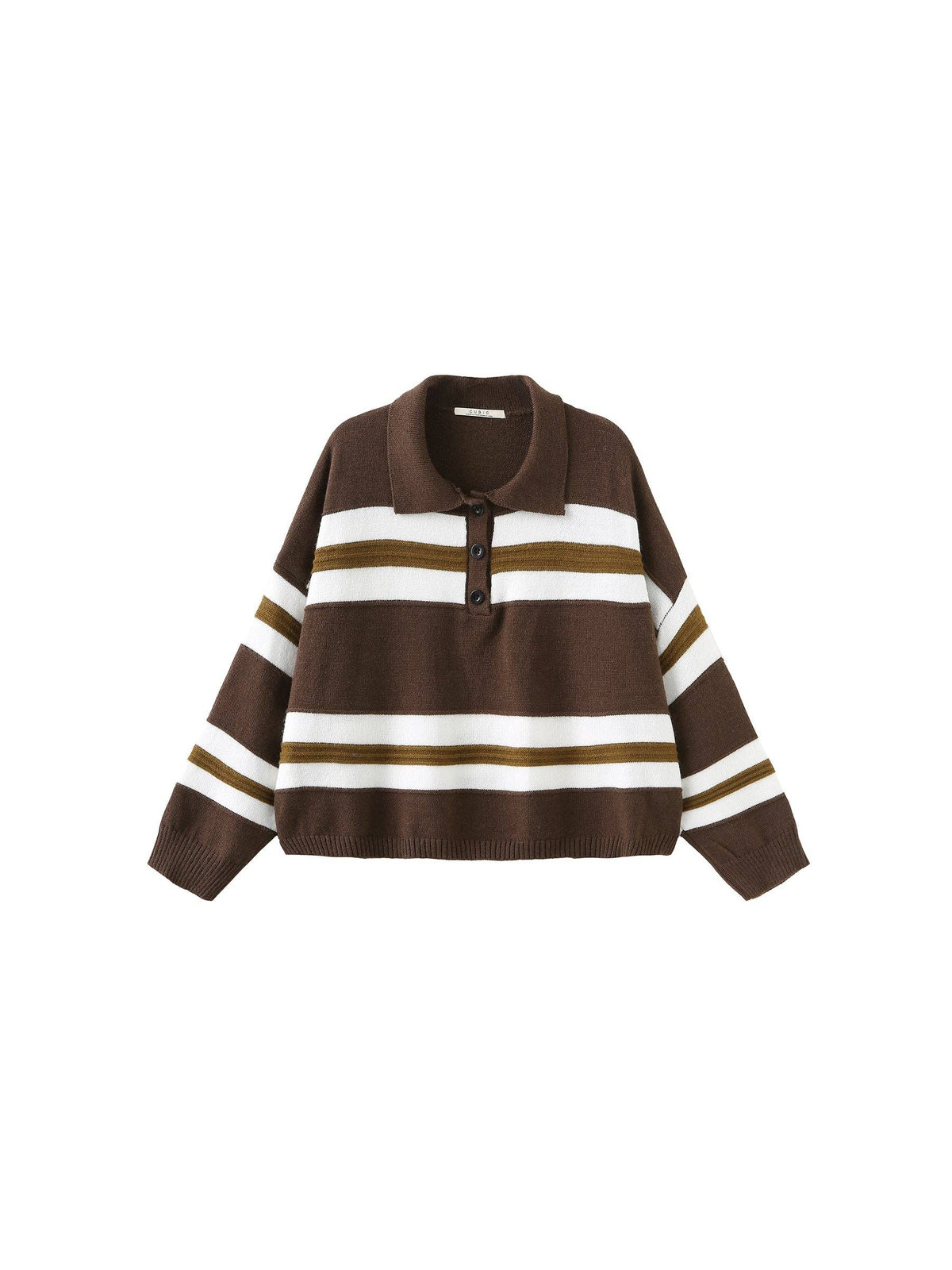 Oversized Contrast Striped Sweater
