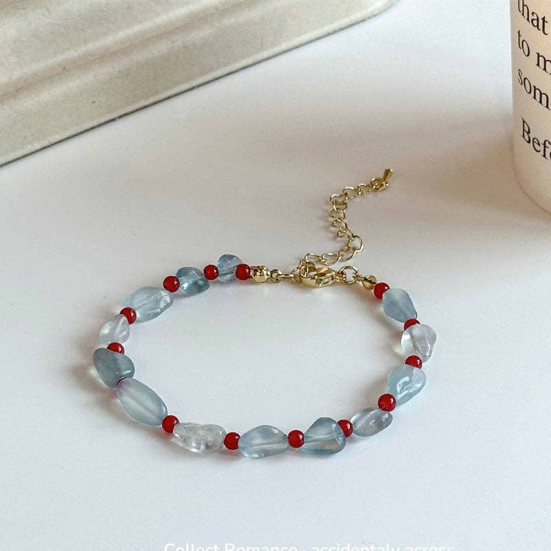 Aquamarine Handcrafted Beaded Necklace MK2ZCEP6W6JNC359