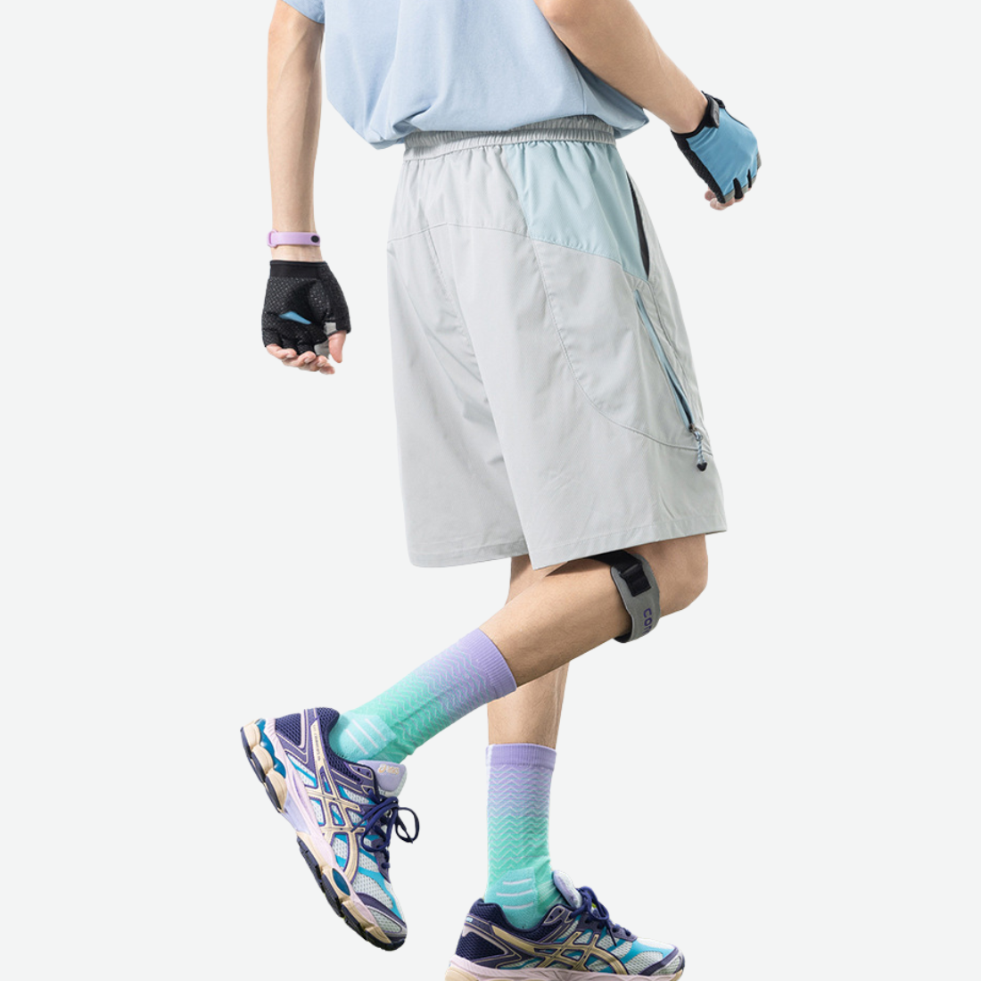 Unisex Outdoor Water-Resistant Colorblock 5" Beach Shorts