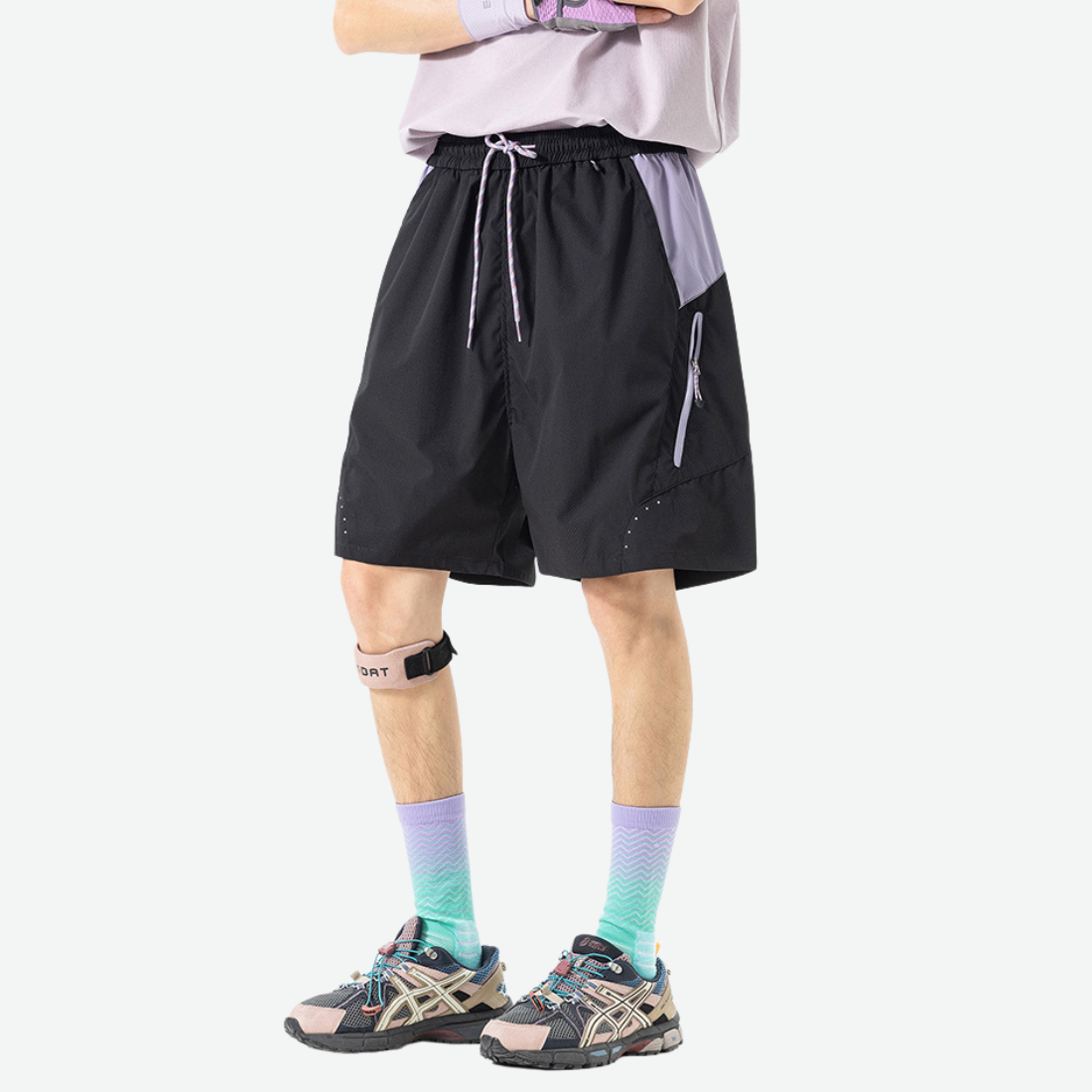 Unisex Outdoor Water-Resistant Colorblock 5" Beach Shorts